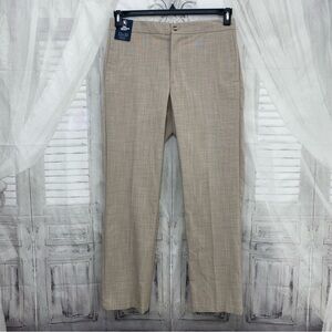 Hart Schaffner Marx Pants Size 32x30 Tan Beige Dress Drawstring Straight Flat